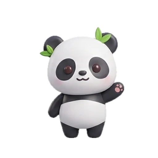 panda waving